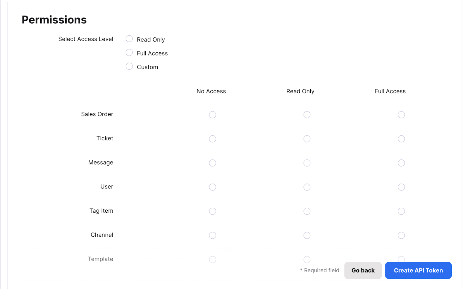 Permissions section showing list of permissions.