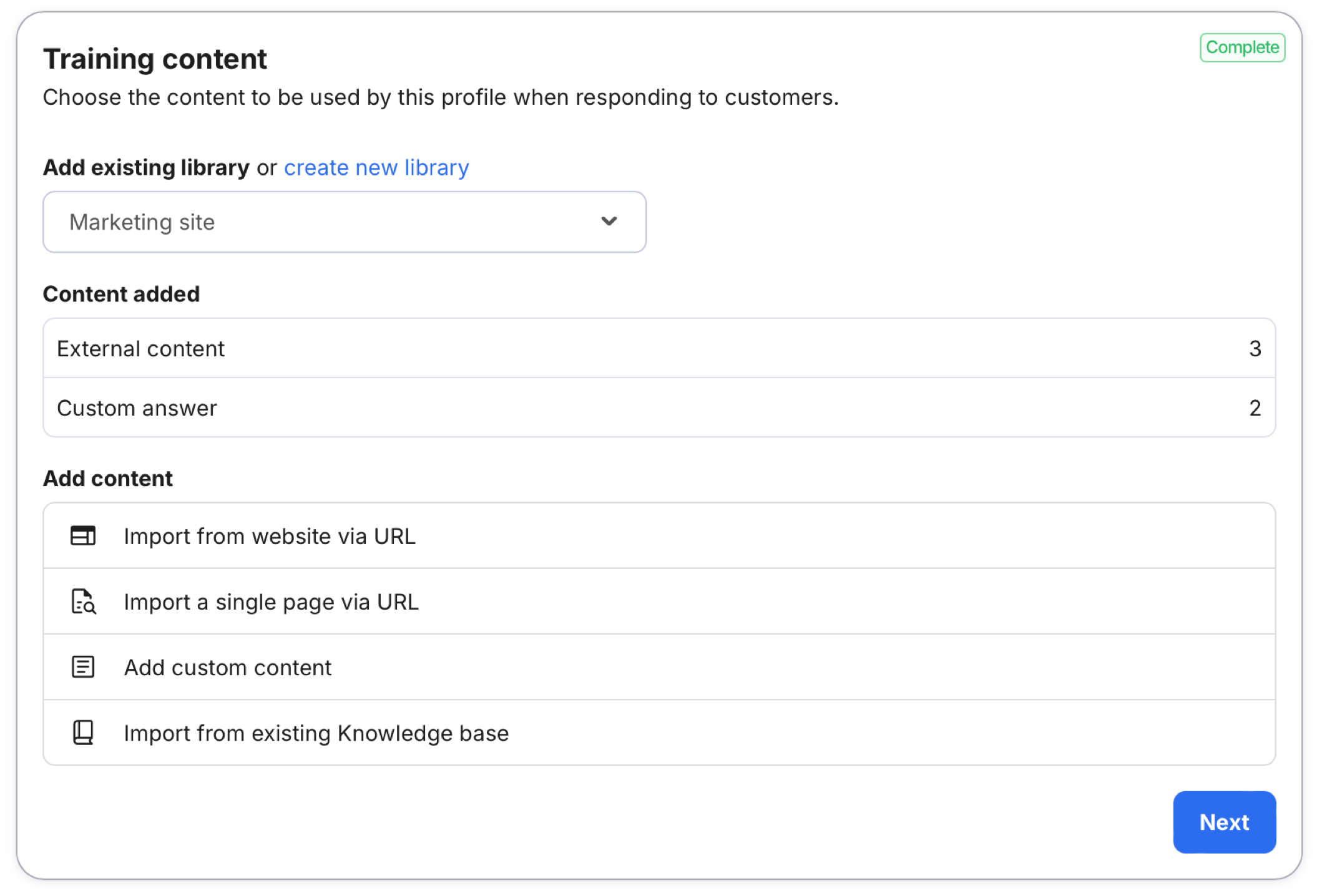 Updated Training Content section.