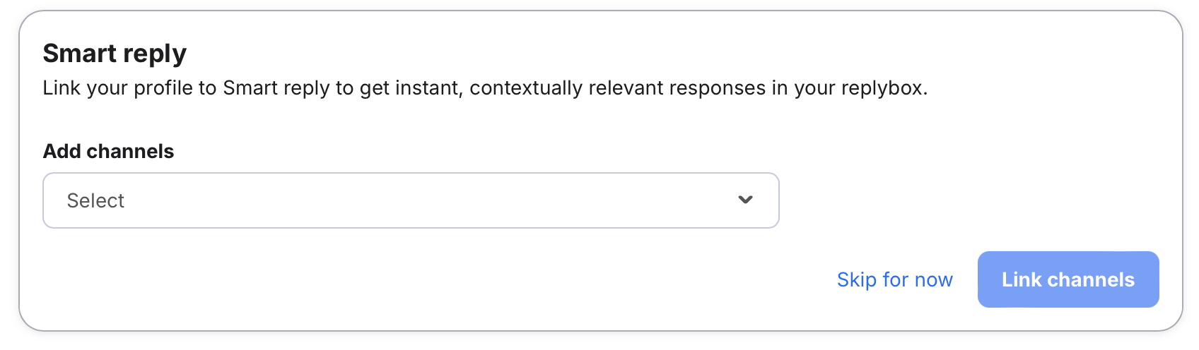 The Smart Reply section.