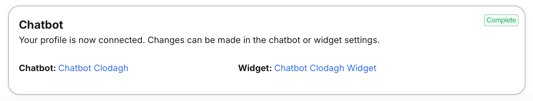 Updated Chatbot section