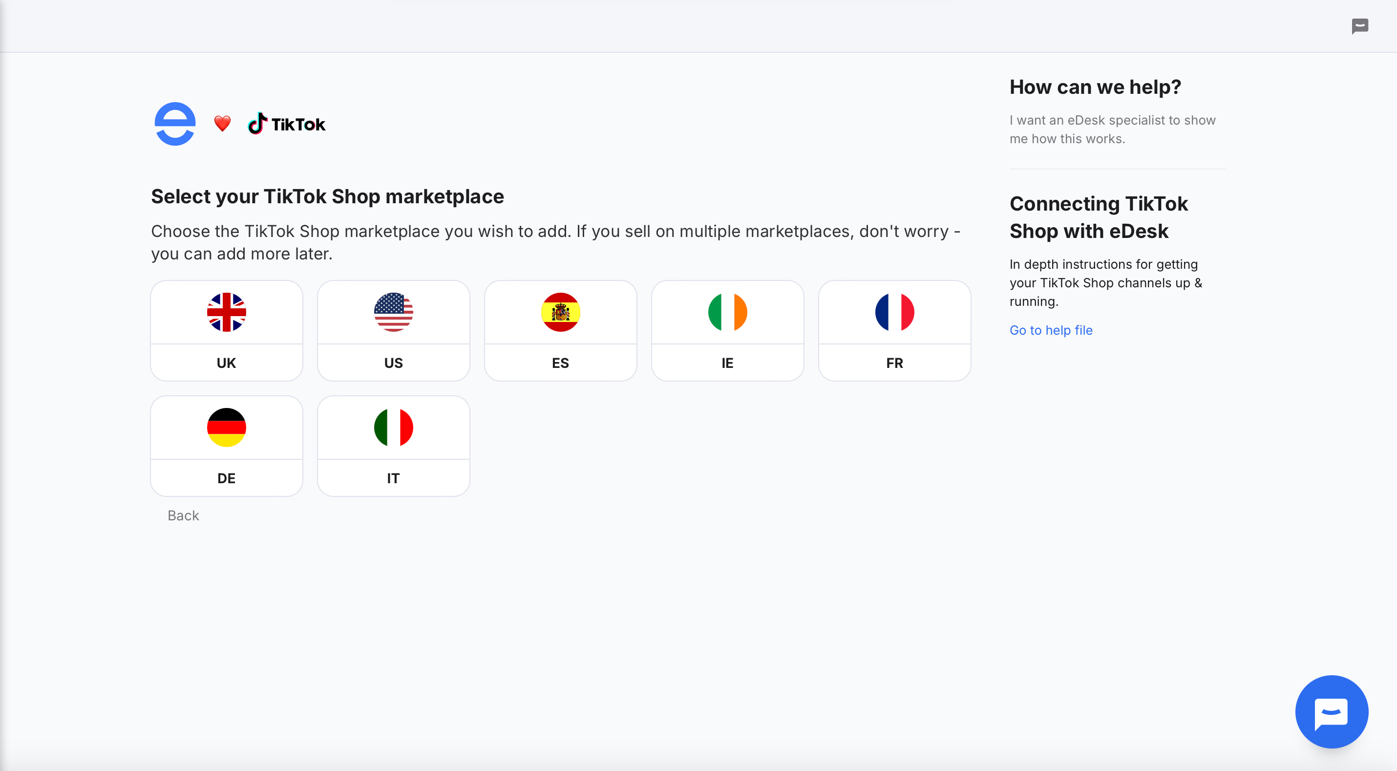 Select your TikTok marketplace screen.