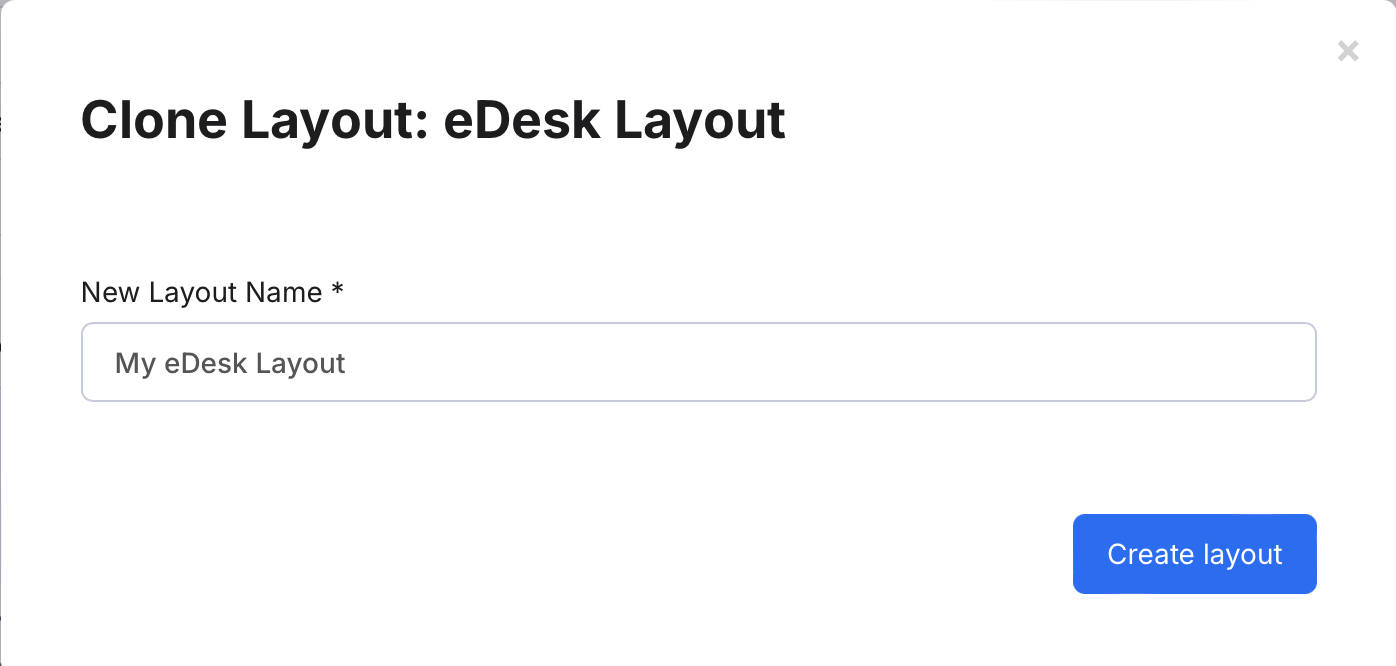 Clone Layout window