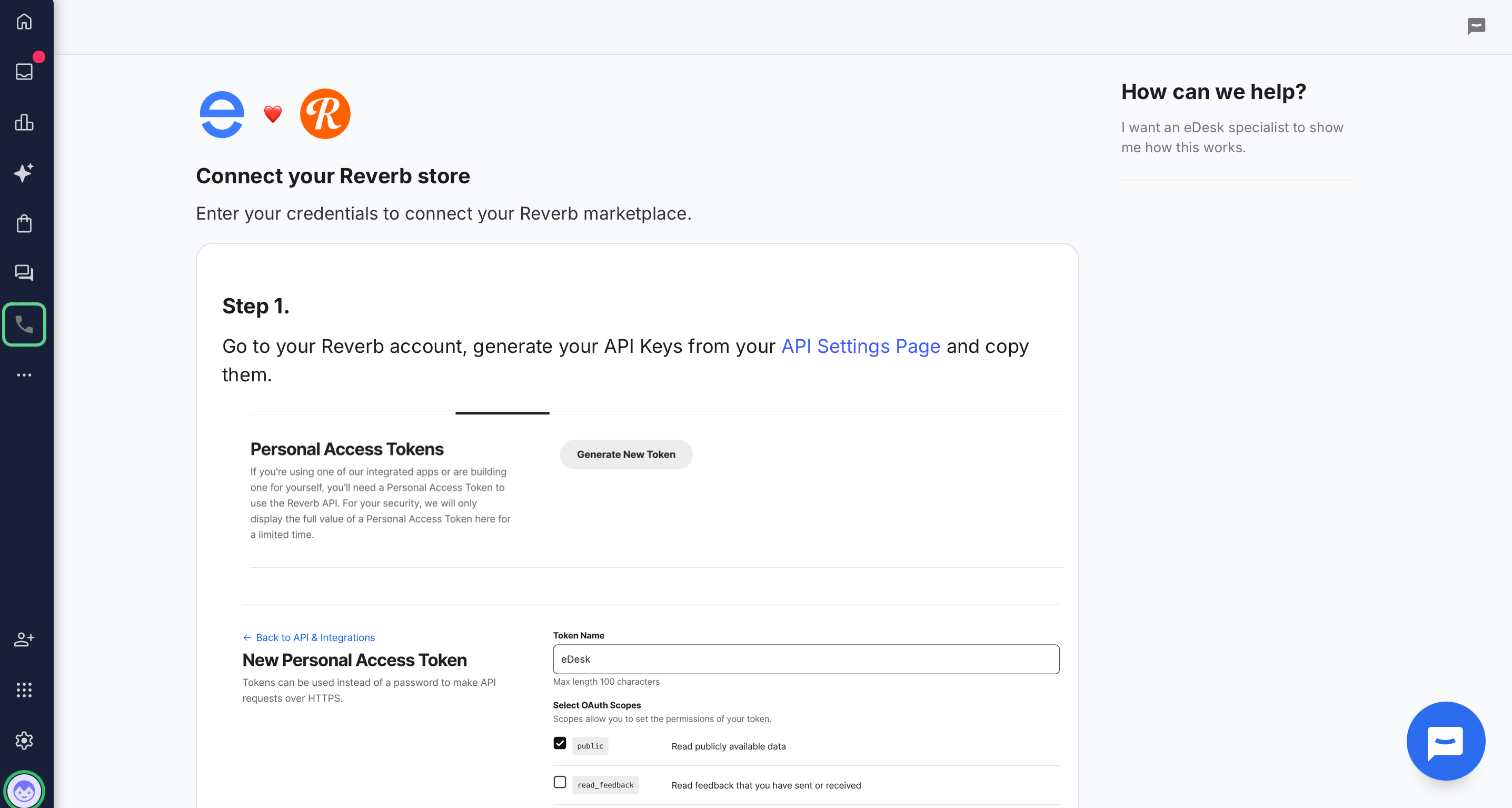 Connect your Reverb store