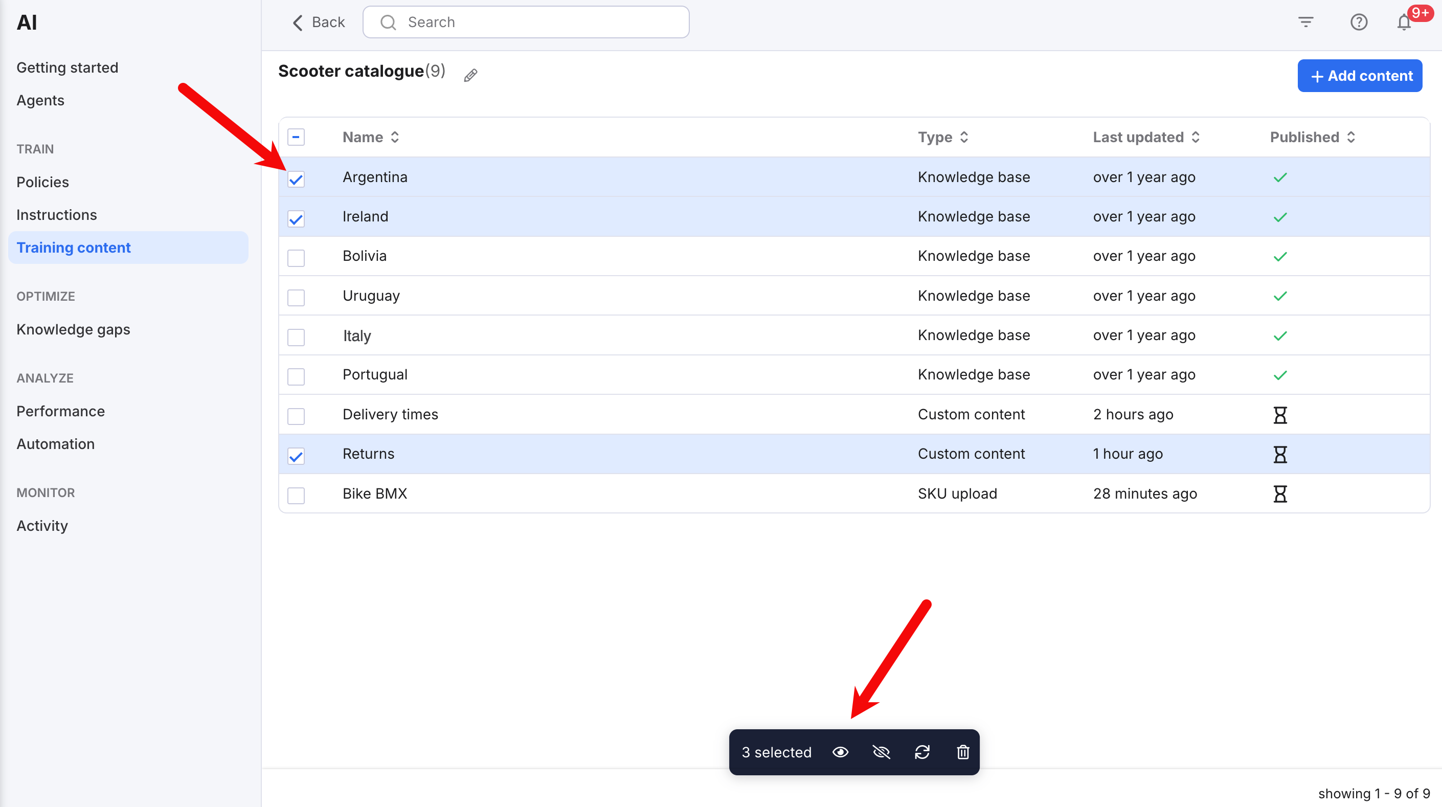 The toolbar for editing articles.