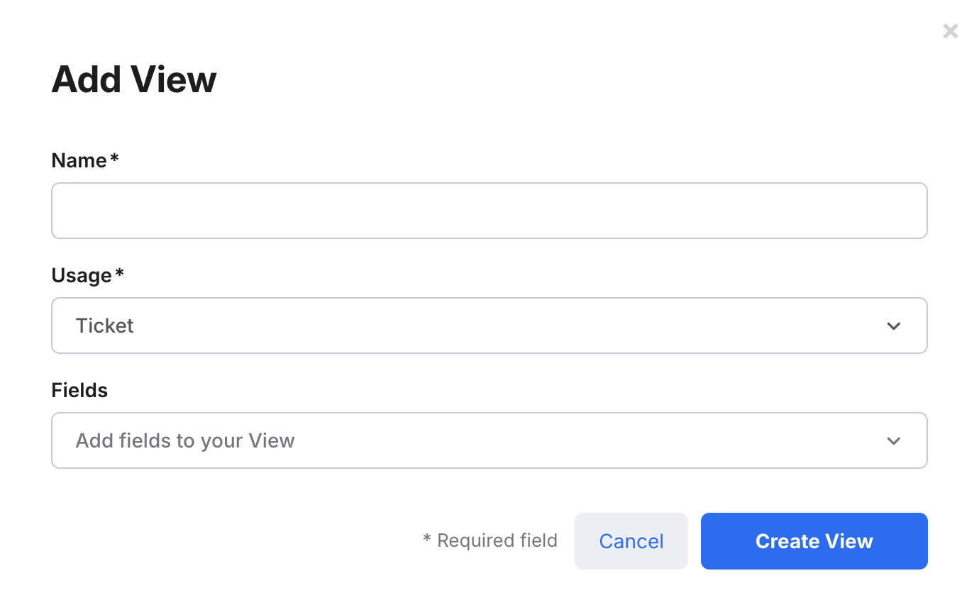 Add View window