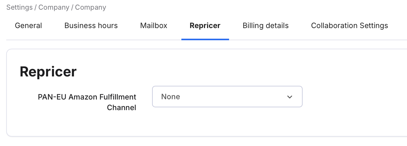 Repricer tab