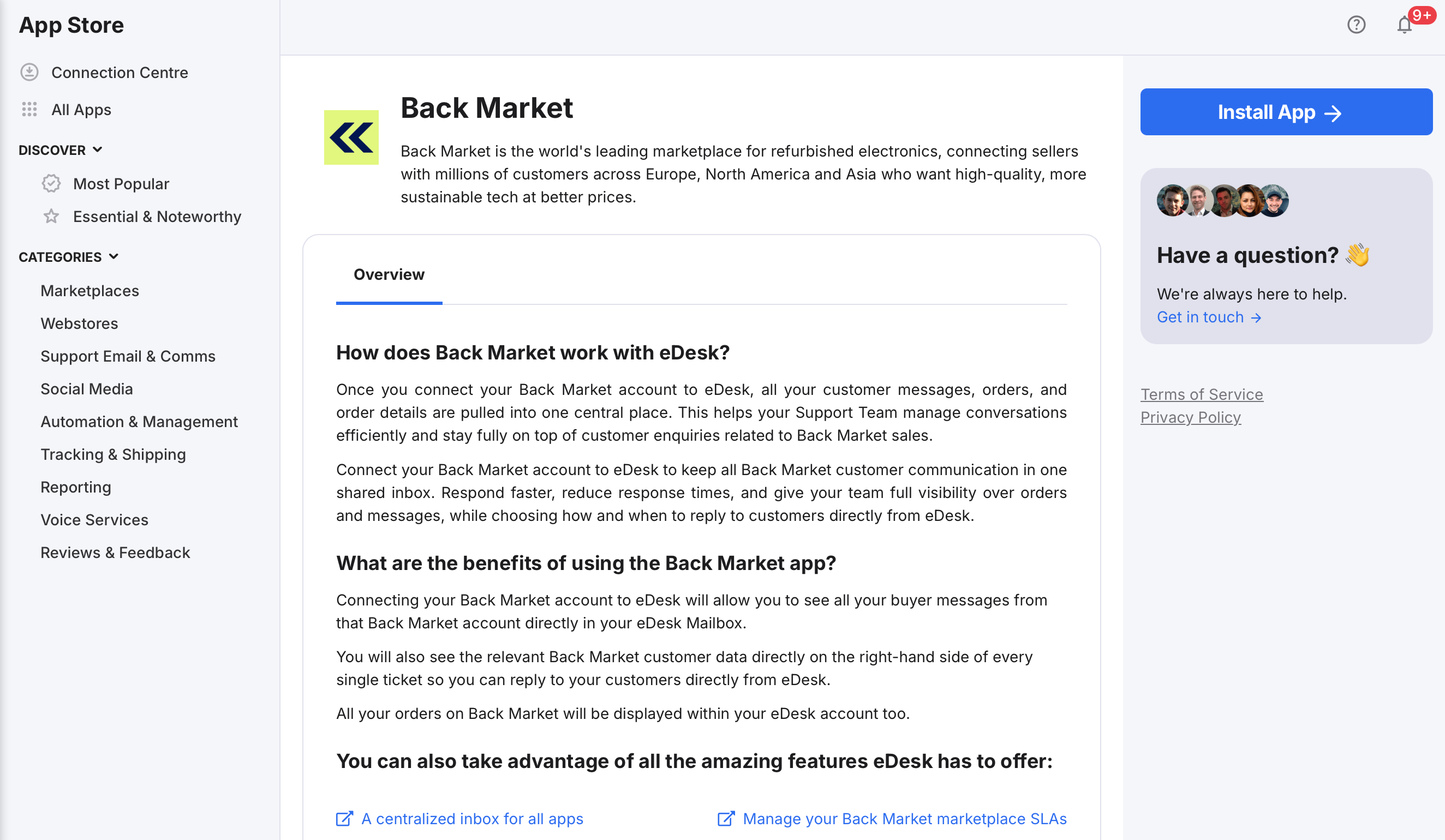 The Back Market page in the App Store