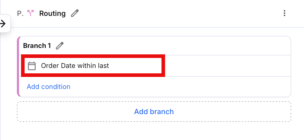 Condition in Branch 1