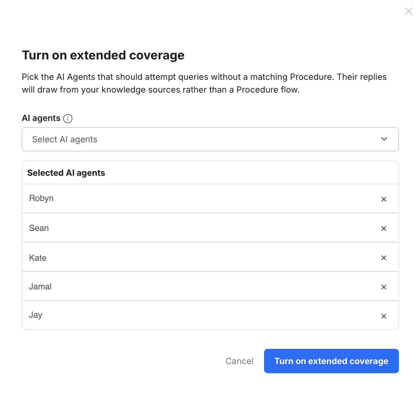 Turn on Extended Coverage window