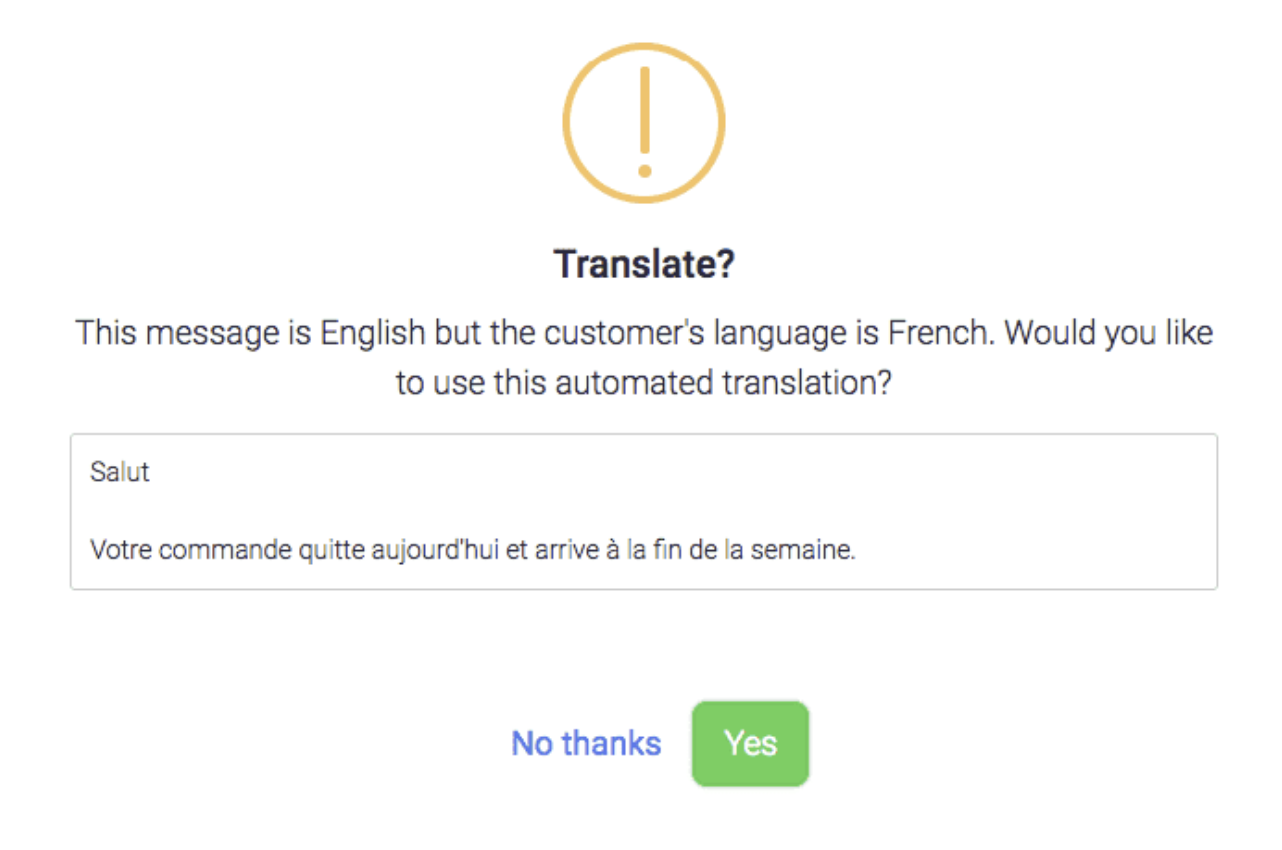 Auto-translated response from you