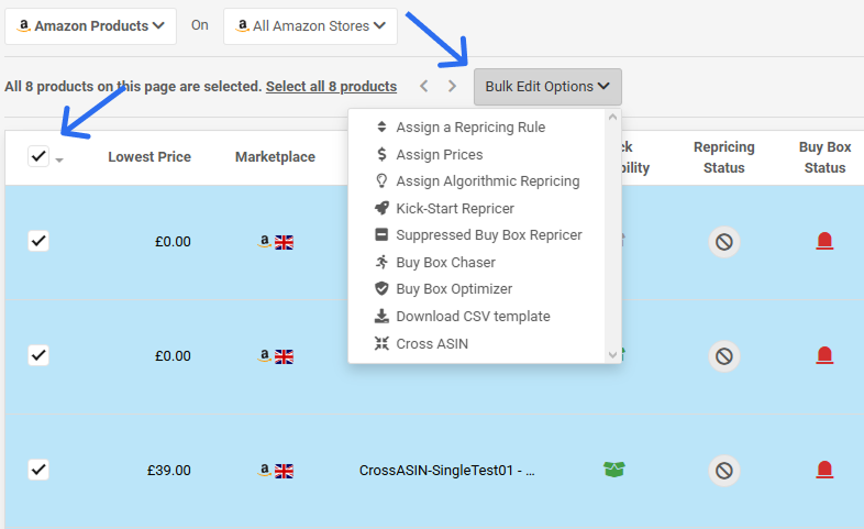 bulk button options